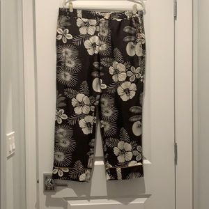J. Crew silk floral pants
